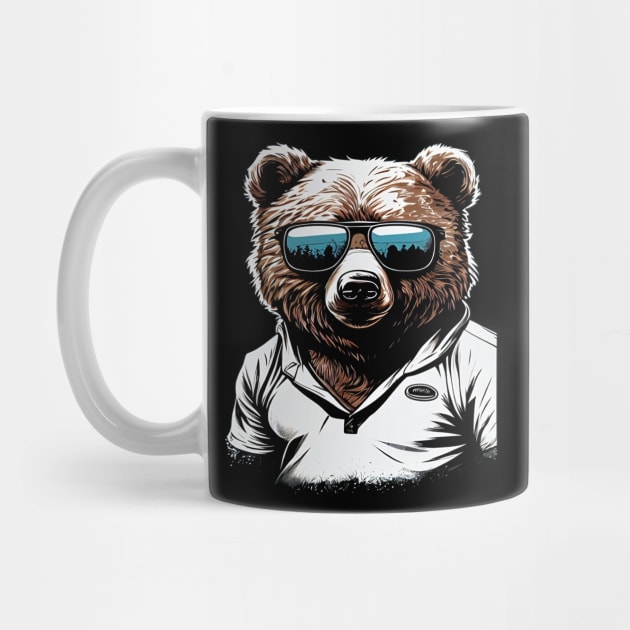 Bear Wearing Sunglasses by AI INKER